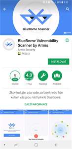 Na Androidu si můžete zranitelnost zjistit po instalaci aplikace BlueBorne Vulnerability Scanner by Armis